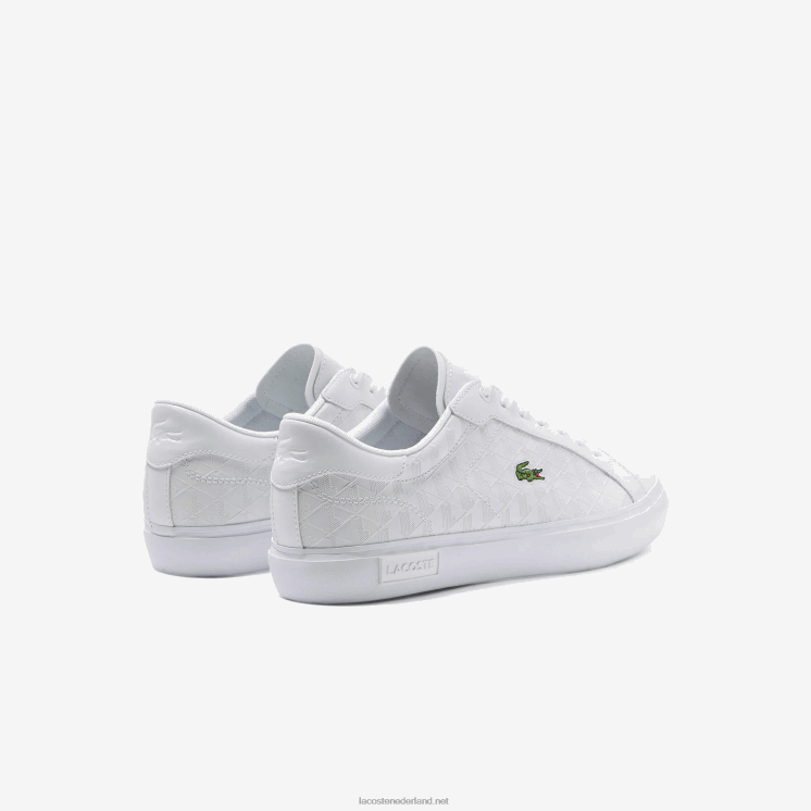 Lacoste powercourt leren sneakers 0828H1703 wit 21g Heren
