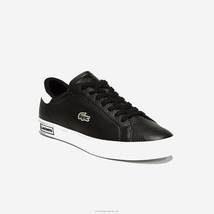 Lacoste powercourt leren sneakers 0828H1805 zwart-wit 312 Heren
