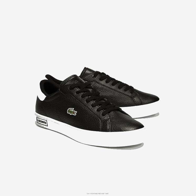 Lacoste powercourt leren sneakers 0828H1805 zwart-wit 312 Heren