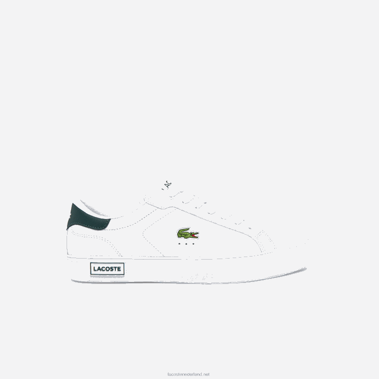 Lacoste powercourt leren sneakers 0828H1806 wit & donkergroen 1r5 Heren