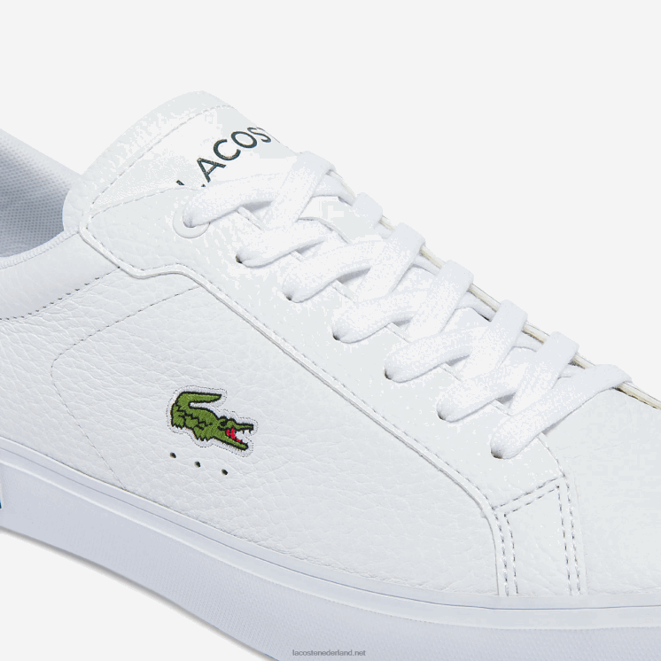Lacoste powercourt leren sneakers 0828H1806 wit & donkergroen 1r5 Heren