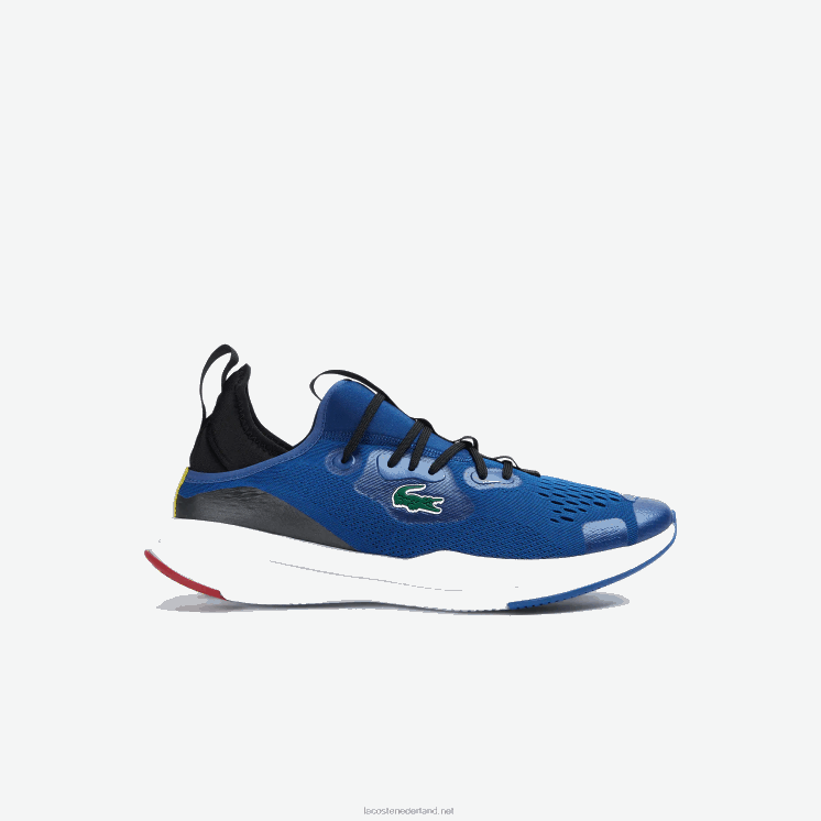 Lacoste run spin comfort textiel kleurcontrast sneakers 0828H1882 blauw wit 221 Heren