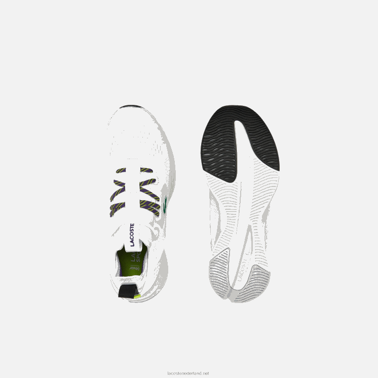 Lacoste run spin comfort textiel sneakers 0828H1795 wit & gebroken wit 65t Heren