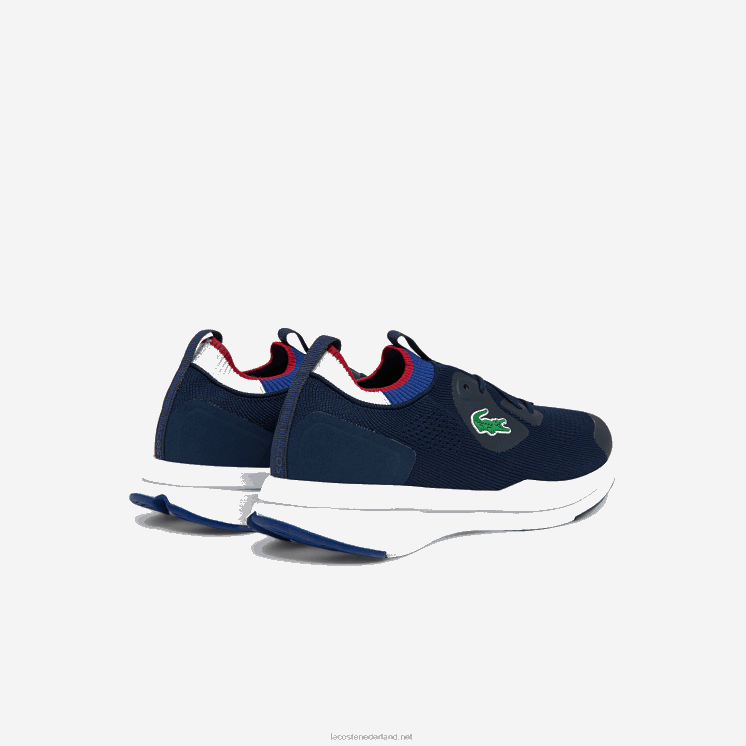 Lacoste run spin gebreide stoffen sneakers 0828H1862 marine & wit 092 Heren