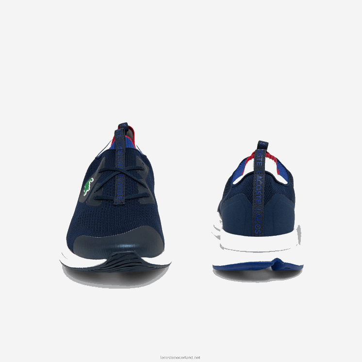 Lacoste run spin gebreide stoffen sneakers 0828H1862 marine & wit 092 Heren