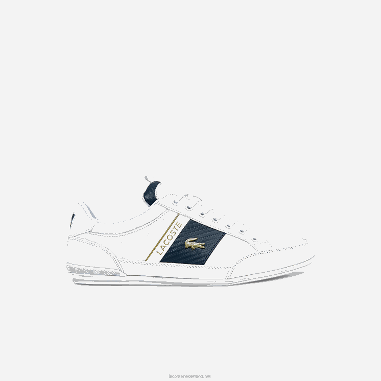 Lacoste sneakers van chaymon leer en koolstofvezel 0828H1771 wit 21g Heren