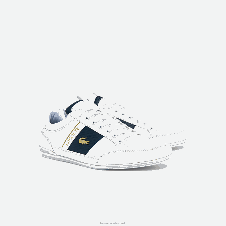 Lacoste sneakers van chaymon leer en koolstofvezel 0828H1771 wit 21g Heren