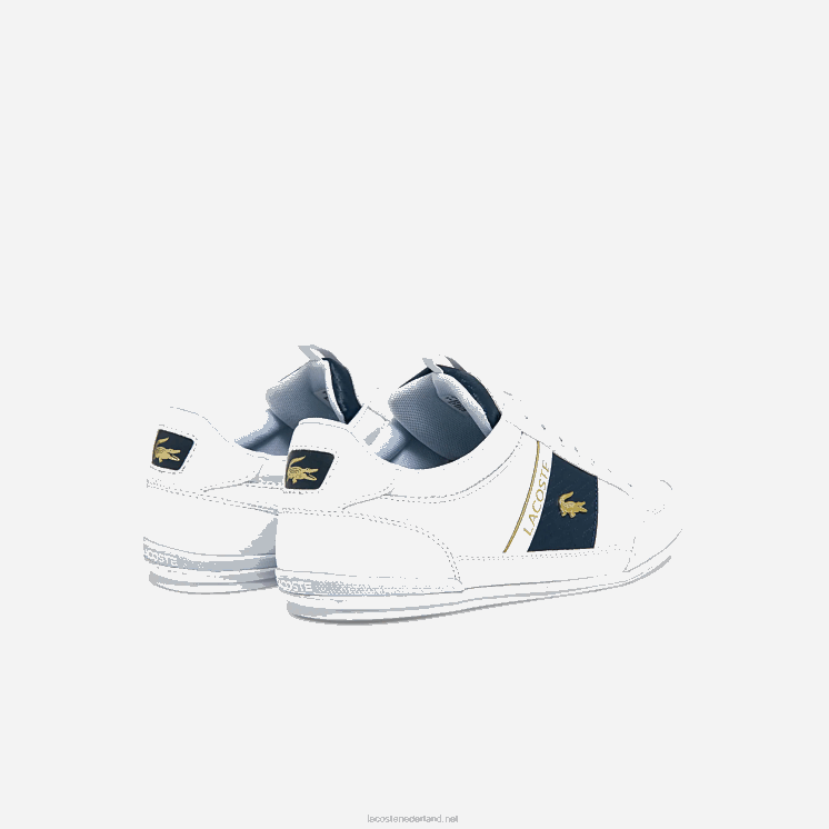 Lacoste sneakers van chaymon leer en koolstofvezel 0828H1771 wit 21g Heren
