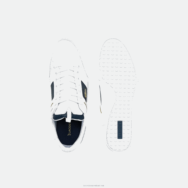 Lacoste sneakers van chaymon leer en koolstofvezel 0828H1771 wit 21g Heren