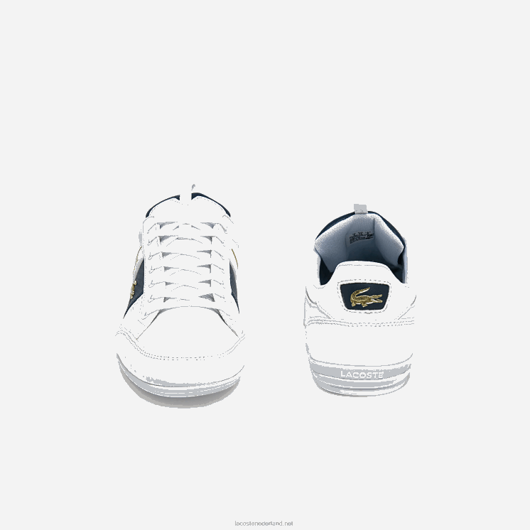 Lacoste sneakers van chaymon leer en koolstofvezel 0828H1771 wit 21g Heren