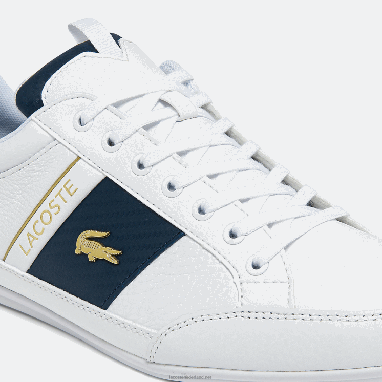 Lacoste sneakers van chaymon leer en koolstofvezel 0828H1771 wit 21g Heren
