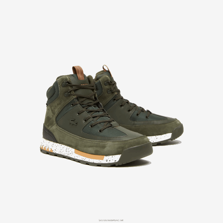 Lacoste urban breaker textiel en outdoorschoenen 0828H1891 donkergroen & gebroken wit 1x3 Heren
