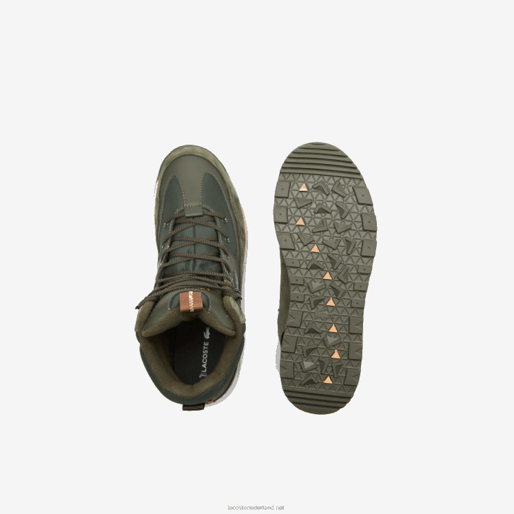 Lacoste urban breaker textiel en outdoorschoenen 0828H1891 donkergroen & gebroken wit 1x3 Heren