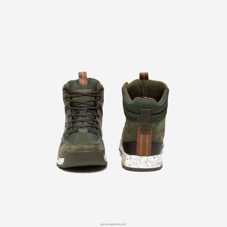 Lacoste urban breaker textiel en outdoorschoenen 0828H1891 donkergroen & gebroken wit 1x3 Heren
