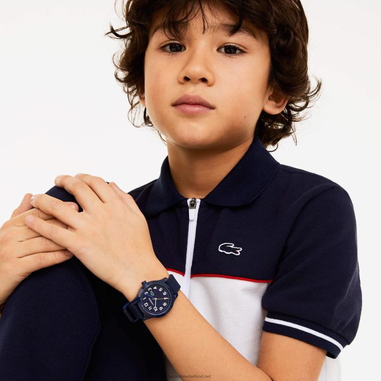 Lacoste l.12.12 horloge met blauwe siliconen band 0828H3279 blauw 000 kinderen