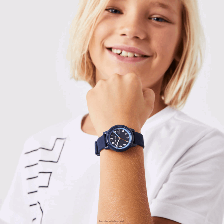 Lacoste 12.12 Horloge met 3 wijzers en siliconen band 0828H3300 blauw 000 kinderen