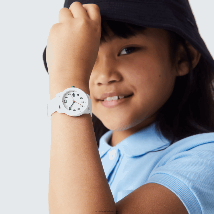 Lacoste Horloge met witte siliconen band 12.12 0828H3299 wit 000 kinderen