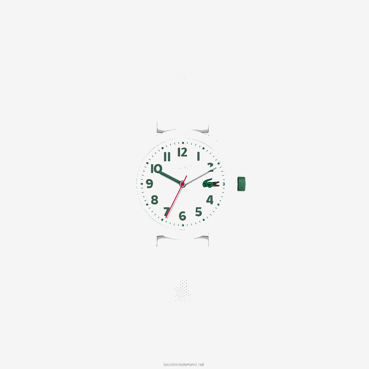Lacoste Horloge met witte siliconen band 12.12 0828H3299 wit 000 kinderen