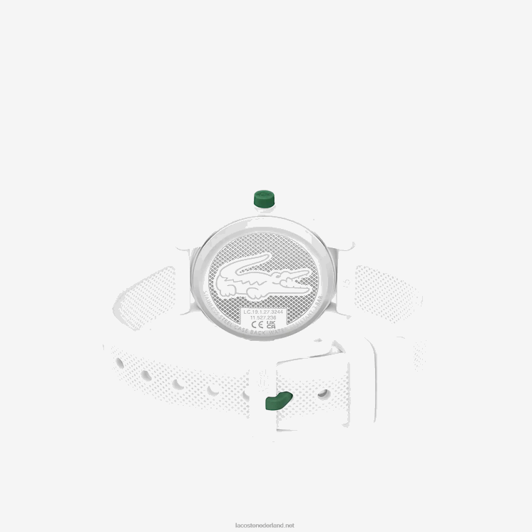 Lacoste Horloge met witte siliconen band 12.12 0828H3299 wit 000 kinderen