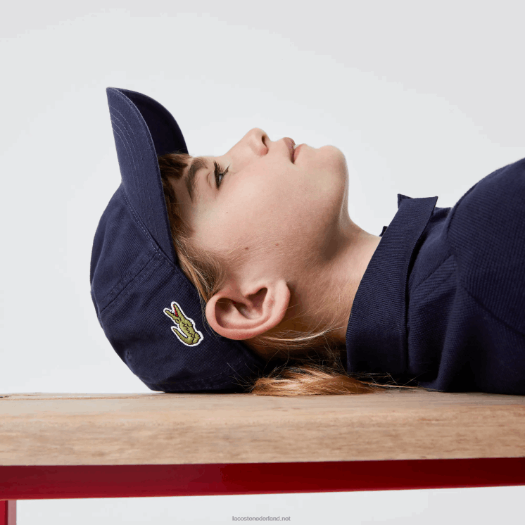 Lacoste stevige gabardine dop 0828H2278 marineblauw 166 kinderen