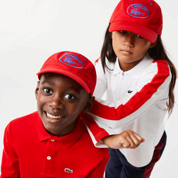 Lacoste verstelbare dop met contrasterende oogjes 0828H2168 rood 240 kinderen