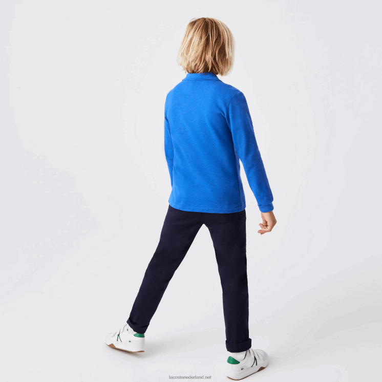 Lacoste Petit piqué polo met normale pasvorm 0828H2943 blauw k1q kinderen