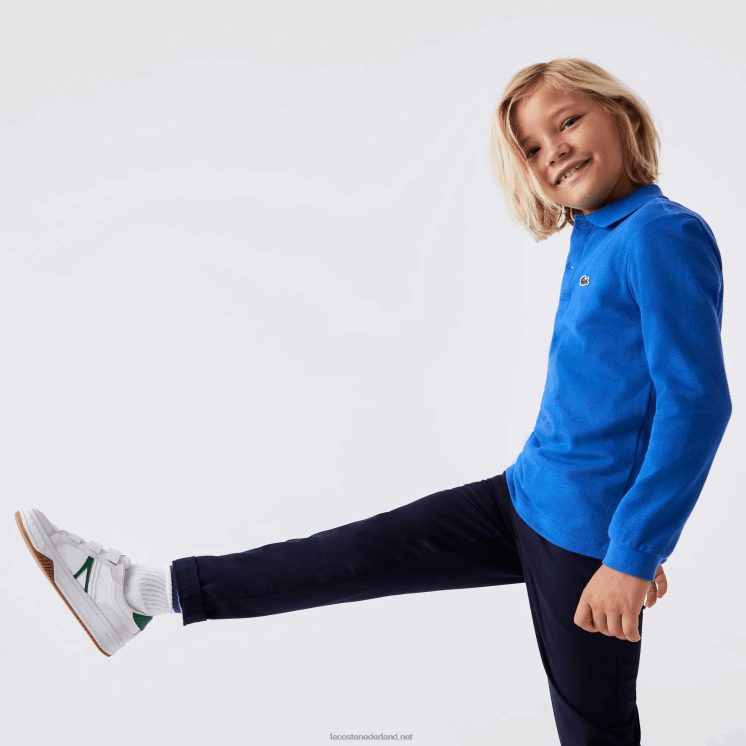 Lacoste Petit piqué polo met normale pasvorm 0828H2943 blauw k1q kinderen