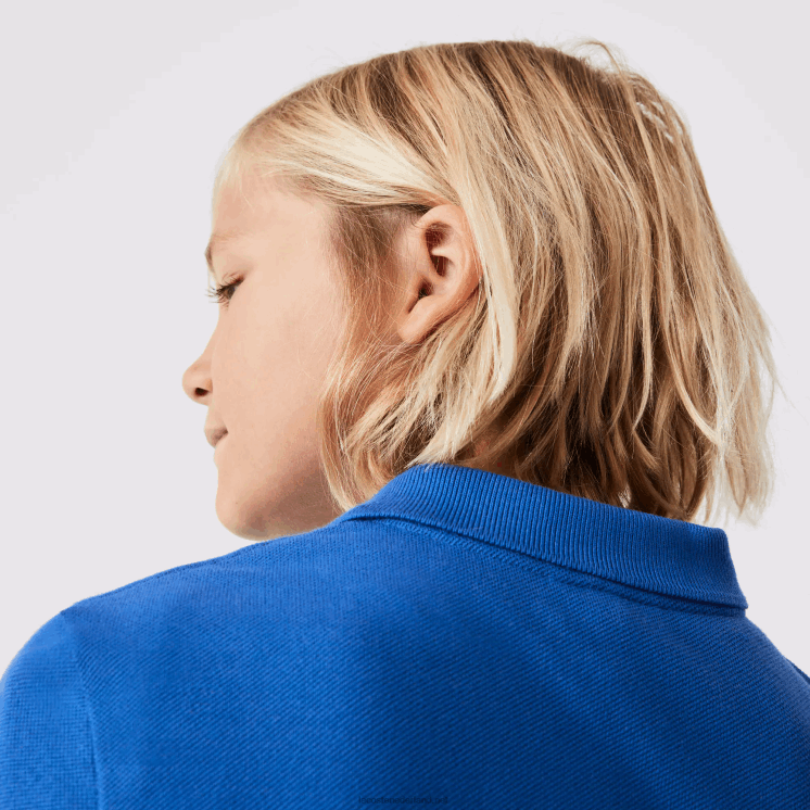 Lacoste Petit piqué polo met normale pasvorm 0828H2943 blauw k1q kinderen