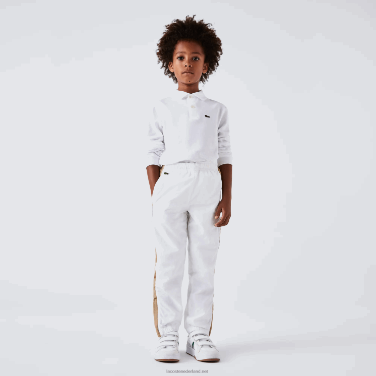 Lacoste Petit piqué polo met normale pasvorm 0828H2944 wit 001 kinderen
