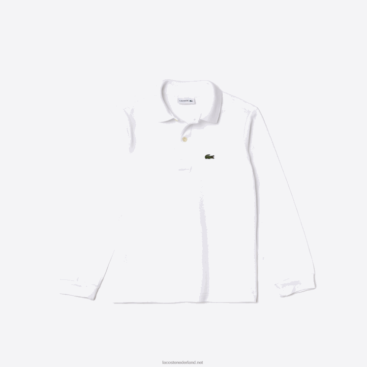Lacoste Petit piqué polo met normale pasvorm 0828H2944 wit 001 kinderen