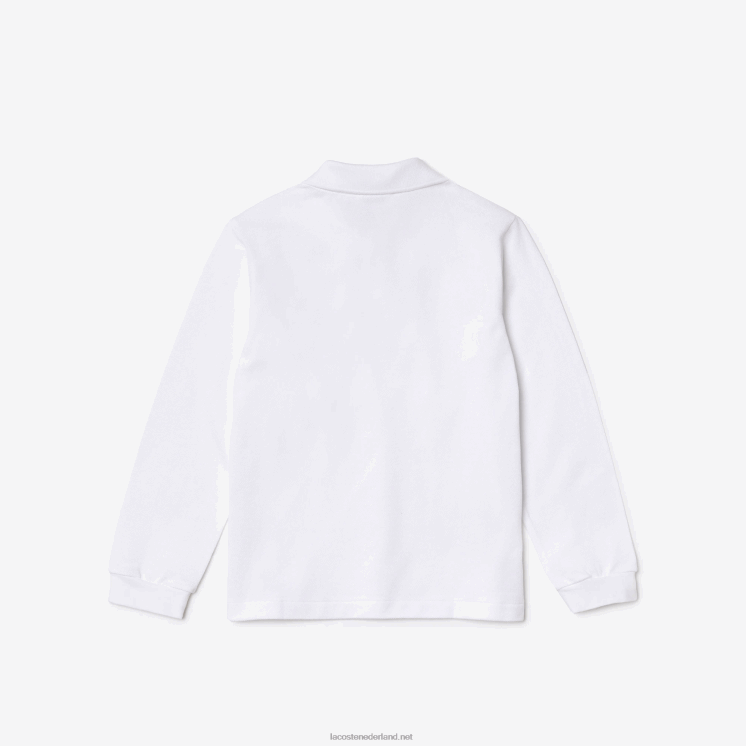Lacoste Petit piqué polo met normale pasvorm 0828H2944 wit 001 kinderen