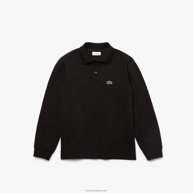Lacoste Petit piqué polo met normale pasvorm 0828H2945 zwart 031 kinderen