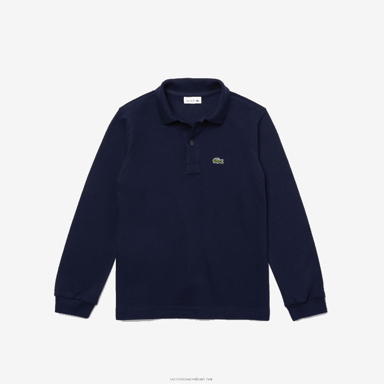 Lacoste Petit piqué polo met normale pasvorm 0828H2946 marineblauw 166 kinderen