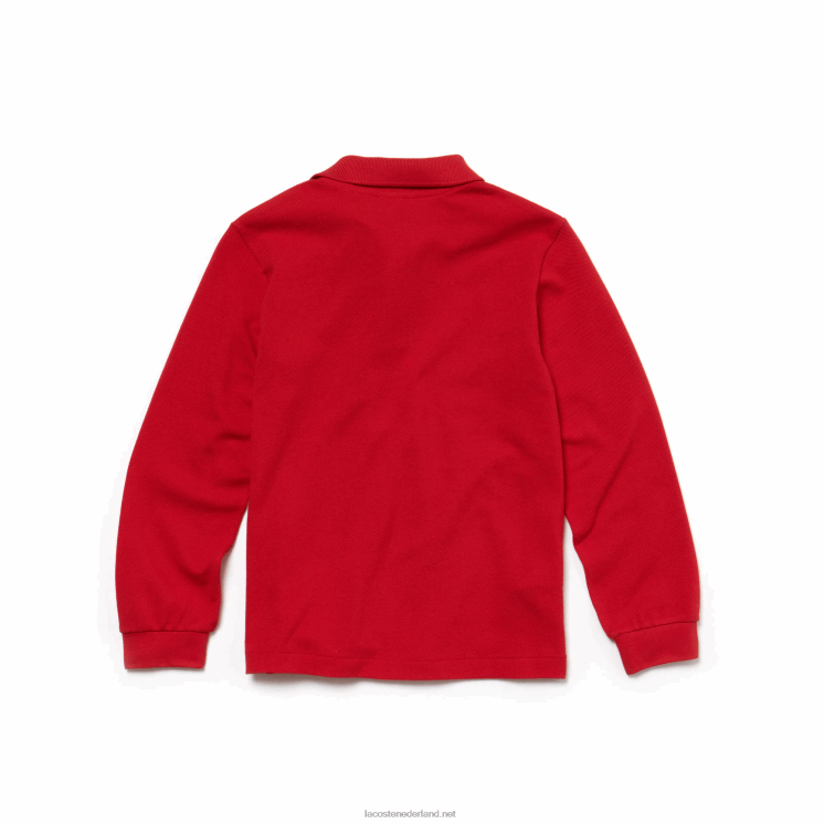 Lacoste Petit piqué polo met normale pasvorm 0828H2952 rood 240 kinderen