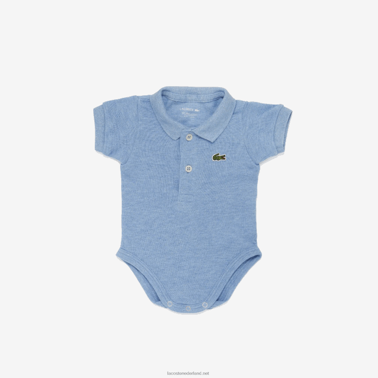Lacoste boxset van biologisch katoen piqué onesie voor baby's 0828H2989 blauwe voeten kinderen