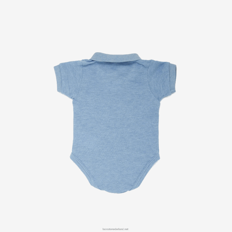 Lacoste boxset van biologisch katoen piqué onesie voor baby's 0828H2989 blauwe voeten kinderen