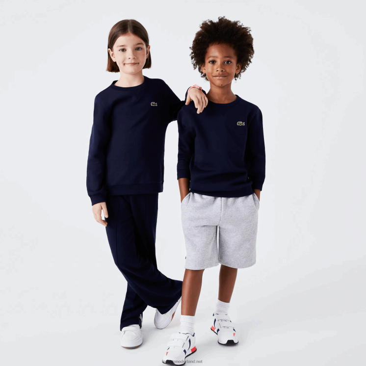 Lacoste sweater van katoenfleece 0828H2973 marineblauw 166 kinderen