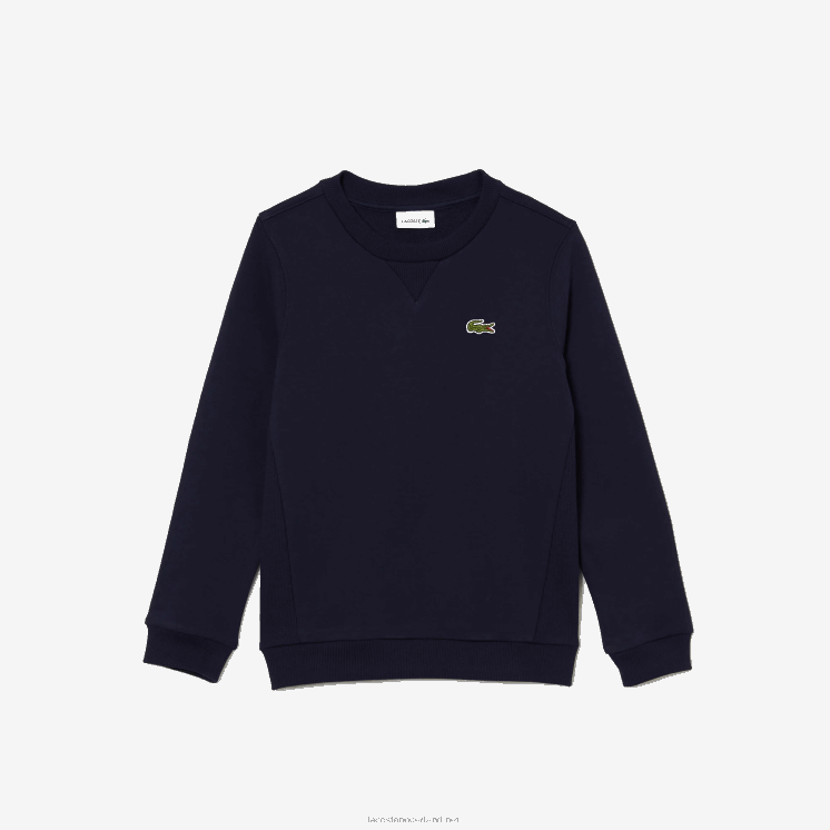 Lacoste sweater van katoenfleece 0828H2973 marineblauw 166 kinderen