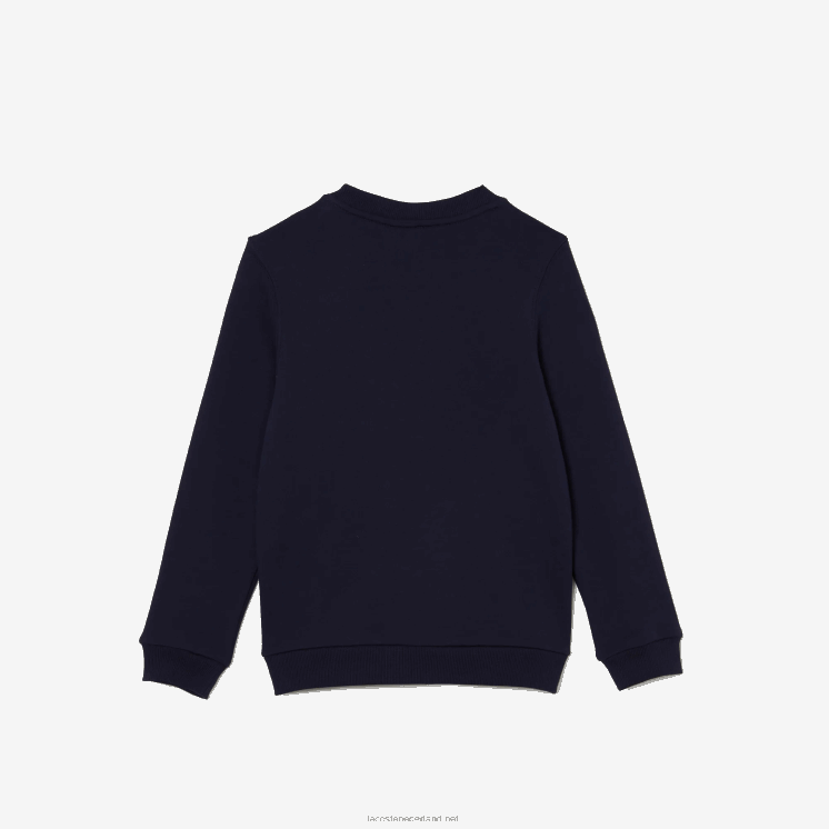 Lacoste sweater van katoenfleece 0828H2973 marineblauw 166 kinderen