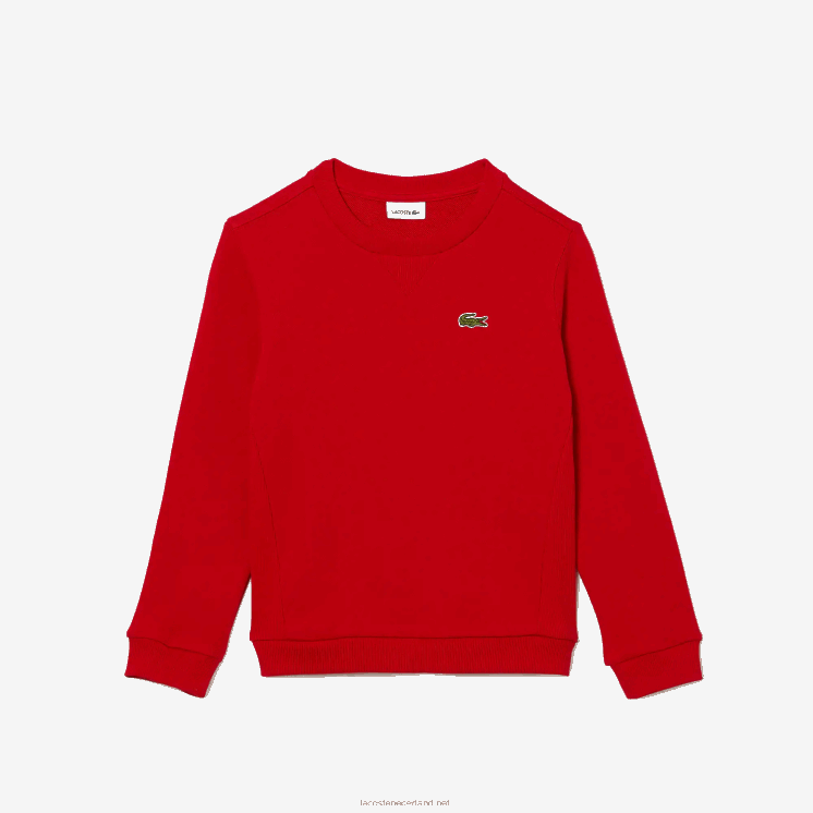 Lacoste sweater van katoenfleece 0828H2974 rood 240 kinderen