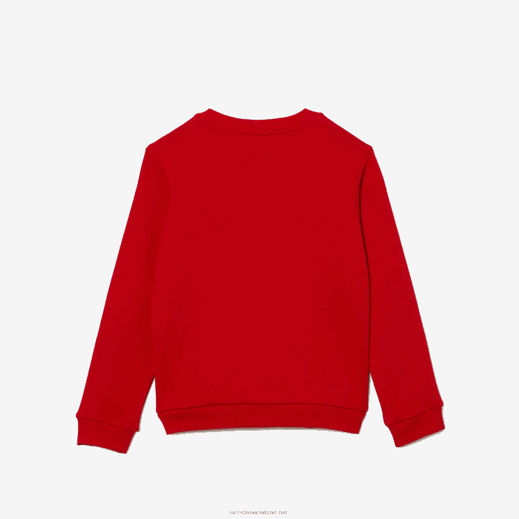 Lacoste sweater van katoenfleece 0828H2974 rood 240 kinderen