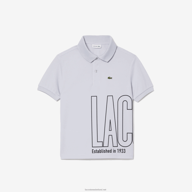 Lacoste ultradroge piqué polo 0828H2947 lichtgrijs az jongens
