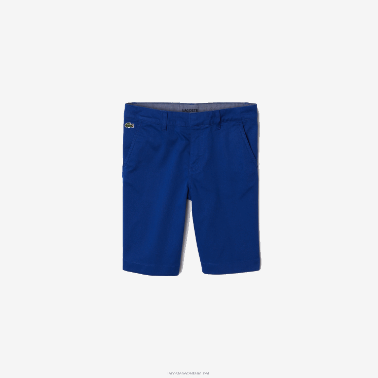 Lacoste bermuda's van stretchkatoen 0828H3301 blauwe bdm jongens
