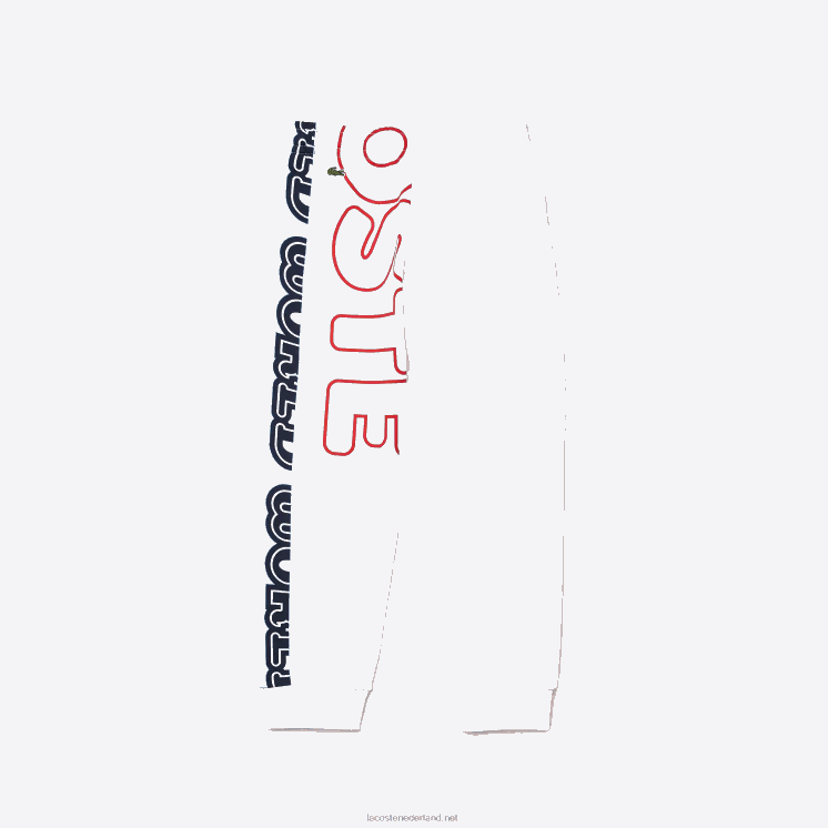Lacoste joggingbroek van katoenfleece met merknaam 0828H3246 witte sbh jongens