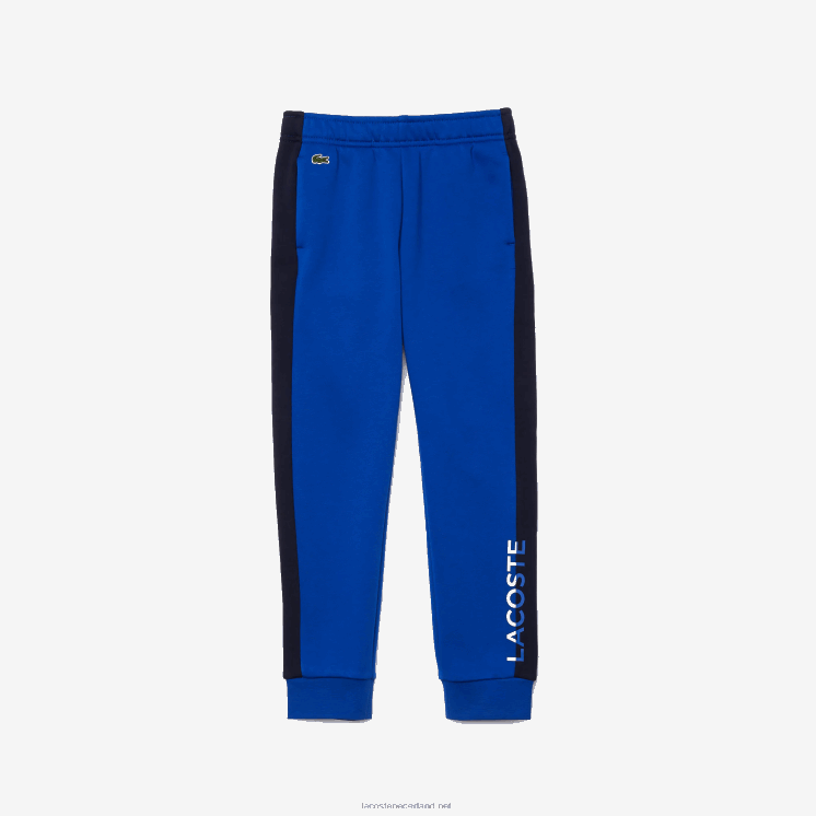 Lacoste kleur-zwarte fleece trainingsbroek 0828H3254 marineblauw mt5 jongens
