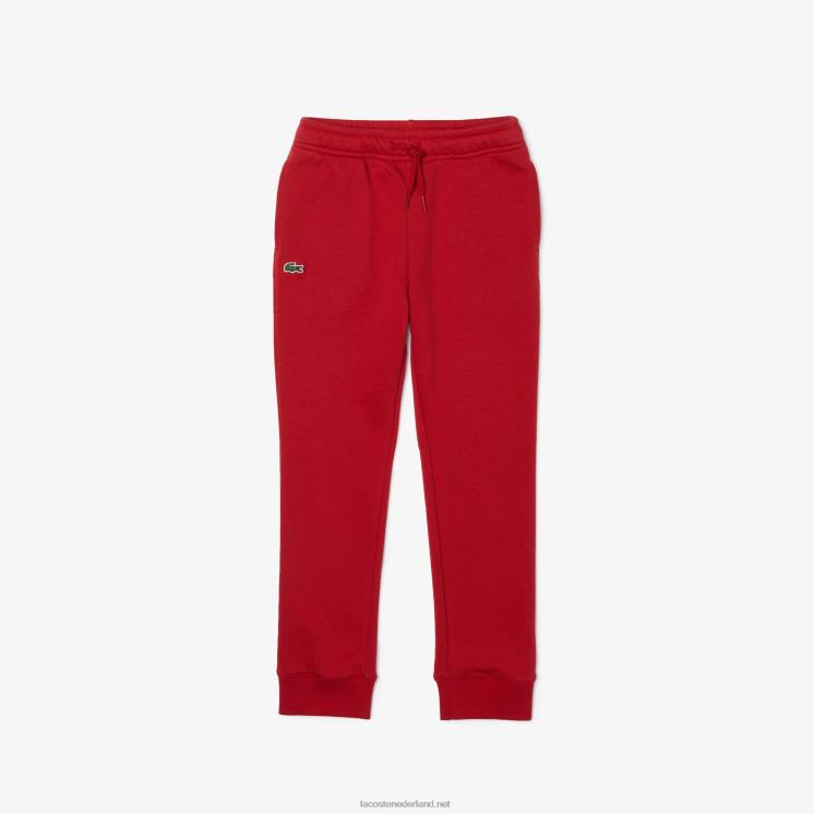 Lacoste sportfleece joggingbroek 0828H3218 rode 5sx kinderen