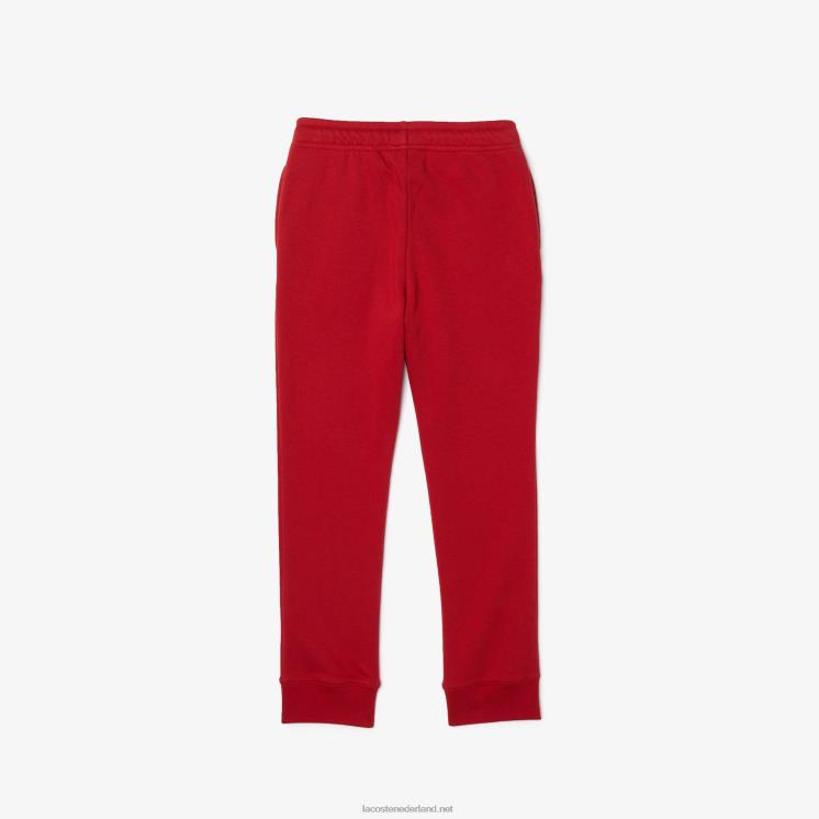 Lacoste sportfleece joggingbroek 0828H3218 rode 5sx kinderen