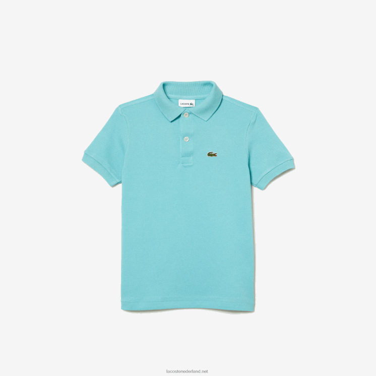 Lacoste Petit piqué polo met normale pasvorm 0828H2999 turkoois bijv kinderen