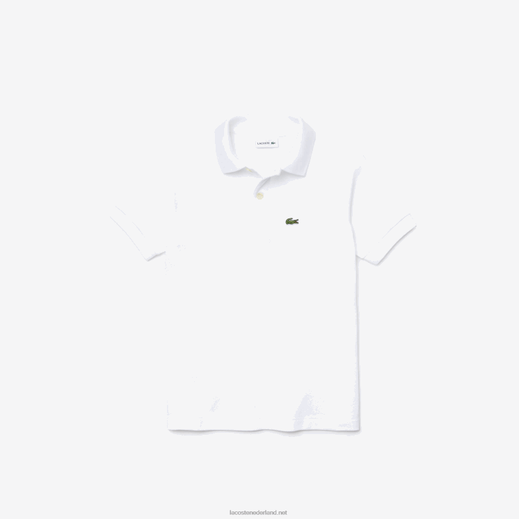 Lacoste Petit piqué polo met normale pasvorm 0828H3000 wit 001 kinderen