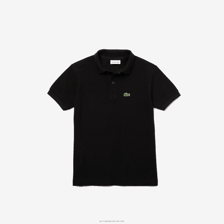 Lacoste Petit piqué polo met normale pasvorm 0828H3001 zwart 031 kinderen